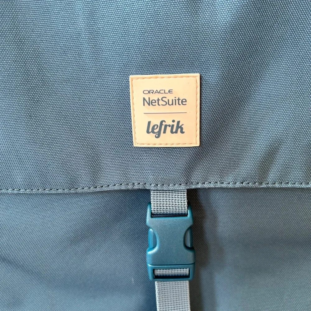 Lefrik Netsuite Handy‎ Mini Backpack Blue with Oracle Patch Laptop Sleeve Unisex